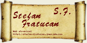 Stefan Fratucan vizit kartica